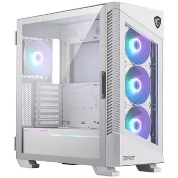 Корпус MSI MPG VELOX 100R WHITE, EATX, Midi-Tower, 2xUSB 3.2, USB Type-C, RGB подсветка, белый, без БП (306-7G18W22-809)