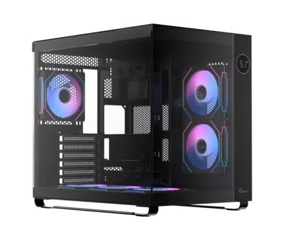 Корпус Ocypus Iota C70 BK ARGB , ATX, Midi-Tower, 2xUSB 3.0, USB Type-C, RGB подсветка, черный, без БП (Iota-C70-BK)