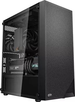Корпус PCCOOLER C3B310 BK, mATX, Midi-Tower, USB 3.0, черный, без БП (C3B310-BKP0-GL)