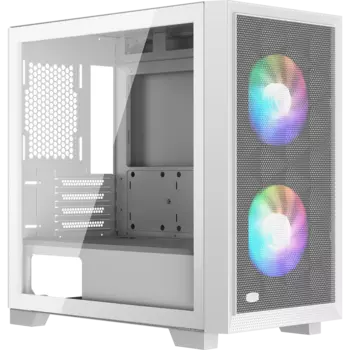 Корпус PCCOOLER C3D310 WH ARGB, mATX, Mini-Tower, 2xUSB 3.0, RGB подсветка, белый, без БП (C3D310 WH ARGB)