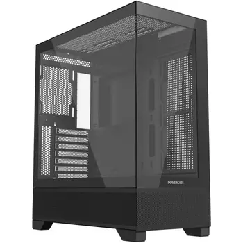 Корпус PowerCase Luminous, ATX, Midi-Tower, USB 3.0, черный, без БП (CLB- L0)
