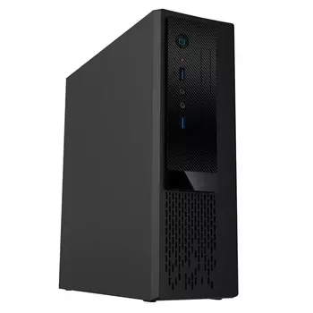 Корпус Powerman PS201, Mini-ITX, Slim-Desktop, 2xUSB 3.0, черный, 300 Вт (6125688)