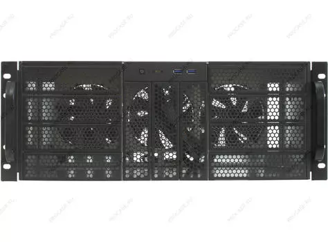 Корпус Procase RE411-D11H0-C-48, SSI CEB, 4U RM, без БП, черный/серебристый (RE411-D11H0-C-48)