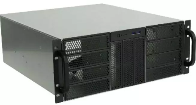 Корпус Procase RE411-D11H0-FE-65, E-ATX, 4U RM, без БП, черный/серебристый (RE411-D11H0-FE-65)