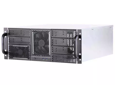 Корпус Procase RE411-D6H8-FE-65, E-ATX, 4U RM, без БП, черный (RE411-D6H8-FE-65)