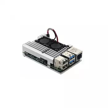 Корпус Qumo RS009 для Raspberry Pi 4, серебристый (RS009)