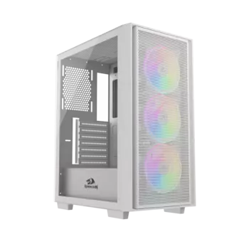 Корпус Redragon Paktis3, ATX, Midi-Tower, USB 3.0, RGB подсветка, белый, без БП (72060)