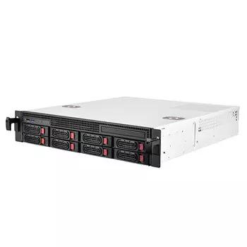 Корпус Silverstone SST-RM21-308, mATX, 2U RM, 8x3.5/2.5 HS, без БП, черный (G59RM2130800020)