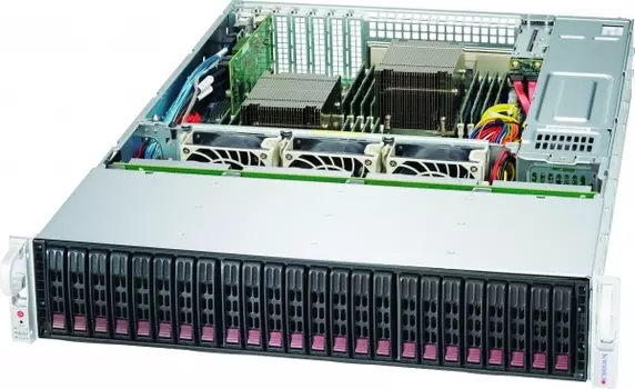 Корпус Supermicro 216BE1C4-R1K23LPB, EE-ATX, 2U RM, 24x2.5 HS, Redundant 2x1200W, черный (CSE-216BE1C4-R1K23LPB)