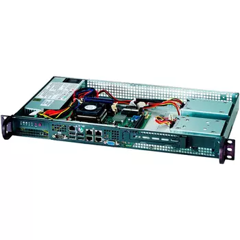 Корпус Supermicro 505-203B, mini-ITX, 1U RM, 1x200 Вт, черный (CSE-505-203B)