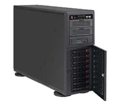 Корпус Supermicro 743AC-668B, E-ATX, 4U Tower, 8x3.5 HS, 1x668 Вт, черный (CSE-743AC-668B)