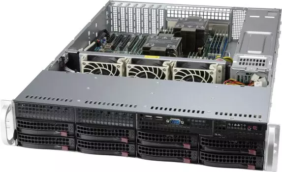 Корпус Supermicro 825BTQC-R1K23LPB, E-ATX, 2U RM, 8x3.5 HS, Redundant 2x1200 Вт, черный (CSE-825BTQC-R1K23LPB)
