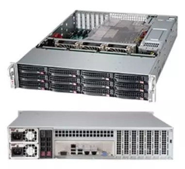Корпус Supermicro 826BE1C-R920LPB, EE-ATX, 2U RM, 12x3.5 HS, Redundant 2x920 Вт, черный (CSE-826BE1C-R920LPB)