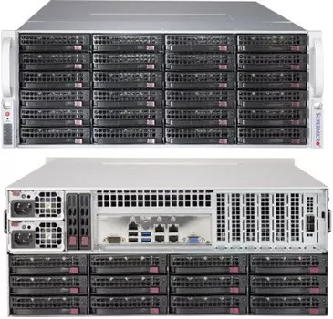 Корпус Supermicro 847BE1C4-R1K23LPB, E-ATX, 4U RM, 36x3.5 HS, Redundant 2x1200 Вт, черный (CSE-847BE1C4-R1K23LPB)