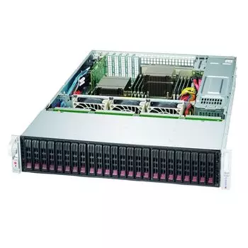 Корпус Supermicro CSE-216BAC4-R1K23LPB, EE-ATX, 2U RM, 24x2.5 HS, Redundant 2x1200 Вт, черный/серебристый (CSE-216BAC4-R1K23LPB)