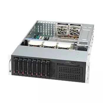 Корпус Supermicro CSE-835TQC-R1K03B, E-ATX, 3U RM, Redundant 2x1000 Вт, серебристый (CSE-835TQC-R1K03B)