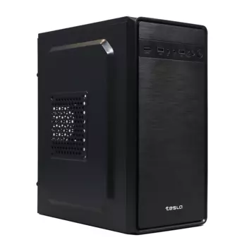 Корпус TESLA 1708BM, mATX, Mini-Tower, черный, 450 Вт (TSL-1708-450W-BM)