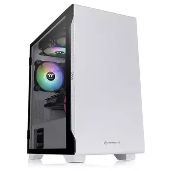 Корпус Thermaltake S100 TG Snow, mATX, Micro-Tower, USB 3.0, белый, без БП (CA-1Q9-00S6WN-00)