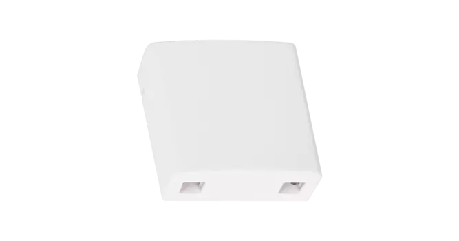 Корпус волоконно-оптической розетки NIKOMAX, портов: 2, SC или LC, пластик, белый (NMF-WO2-BLANK-CS-WT)