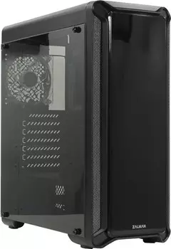 Корпус Zalman i3 Edge, ATX, Midi-Tower, белая подсветка, черный, без БП