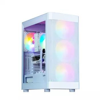 Корпус Zalman i4 TG, ATX, Midi-Tower, 2xUSB 3.0, RGB подсветка, белый, без БП (i4 TG White)
