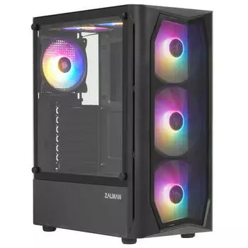 Корпус Zalman N4, ATX, Midi-Tower, USB 3.0, RGB подсветка, черный, без БП (N4 Rev.1)