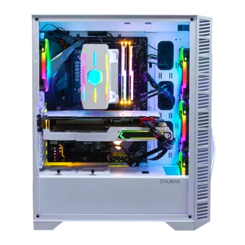 Корпус Zalman Z3 ICEBERG, EATX, Midi-Tower, 2xUSB 3.0, RGB подсветка, белый, без БП
