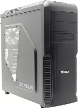 Корпус Zalman Z3 Plus, ATX, Midi-Tower, черный, без БП