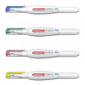 Корректор ручка Erich Krause Arctik White, 10мл, корпус ассорти (781)