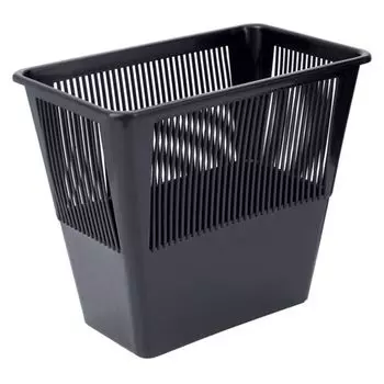 Корзина для бумаг СТАММ прямоугольная 12л черная (КР31)