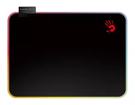 Коврик для мыши A4Tech Bloody MP-35N, игровой, RGB, 350x250x4мммм, черный (MP-35N)