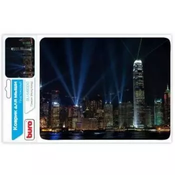 Коврик для мыши Buro Гонконг, 230x180x2мм, принт (BU-M80010)