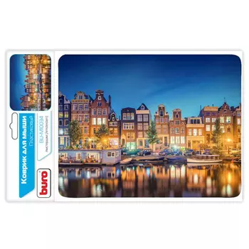 Коврик для мыши Buro Амстердам, 230x180x2мм, принт (BU-M10034)