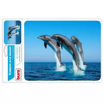 Коврик для мыши Buro Дельфины, 230x180x2мм, принт (BU-M40083)
