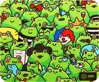 Коврик для мыши Cactus Frogs, игровой, 300x250x3мм, принт (CS-MPC-D09M)