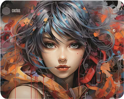 Коврик для мыши Cactus Girl, 400x300x3мм, принт (CS-MP-PRO11XL)