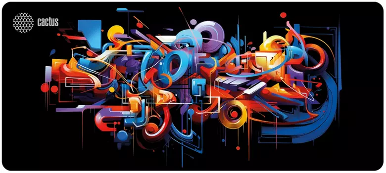 Коврик для мыши Cactus Graffiti, 900x400x2мммм, рисунок (CS-MP-PRO10ХXL)