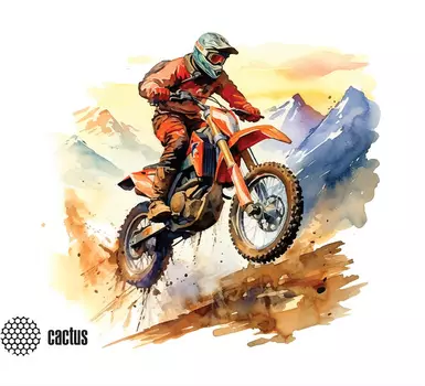 Коврик для мыши Cactus Motobike, игровой, 250x200x3мм, принт (CS-MP-D12S)