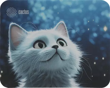 Коврик для мыши Cactus White Cat, игровой, 220x180x2мм, принт (CS-MPC-P06XS)