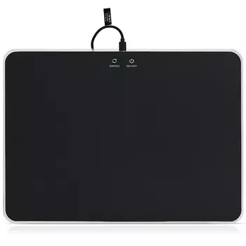 Коврик для мыши Crown CMGMP-02, игровой, RGB, 350х250х5мм, черный