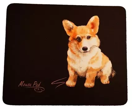 Коврик для мыши Dialog Dog, 220x180x4мм, черный/принт (PM-H15 dog)