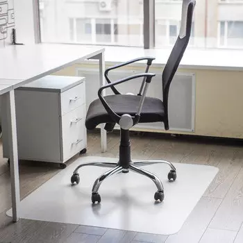 Коврик напольный BRABIX 606623 для кресла, 100x120см, 1,2мм, матовый, прозрачный (606623)