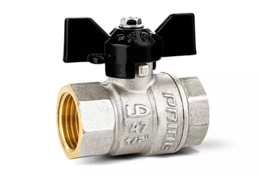 Кран шаровый прямой LD Pride 1/2"∅20мм, ВР/ВР, Латунь ЛС 59-1 (LD 47.15.В-В.Б)