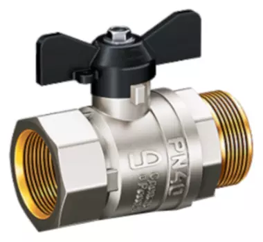 Кран шаровый прямой LD Pride 1"x1", ВР/НР, латунь (47.25.B-Н.Б)