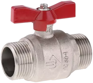 Кран шаровый прямой Зубр Мастер 1", НР/НР, Латунь ЛС 59-1 (51355-N-1)