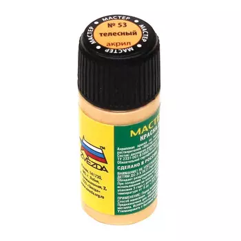 Краски акриловые 1шт., телесный, 12мл, банка, ЗВЕЗДА Мастер-Акрил (53-МАКР)