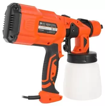Краскопульт PATRIOT SG 450, сетевой, 450Вт, объем бачка 800мл, 1.1кг ( 170303504 )