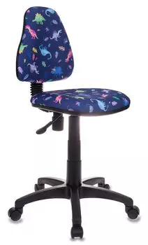 Кресло детское Бюрократ KD-4 синий/динозаврики (KD-4/DINO-BL)