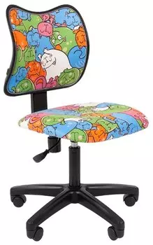 Кресло детское Chairman Kids 102 черный/котики (00-07036672)