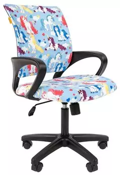 Кресло детское Chairman Kids 103 черный/единороги (00-07037241)
